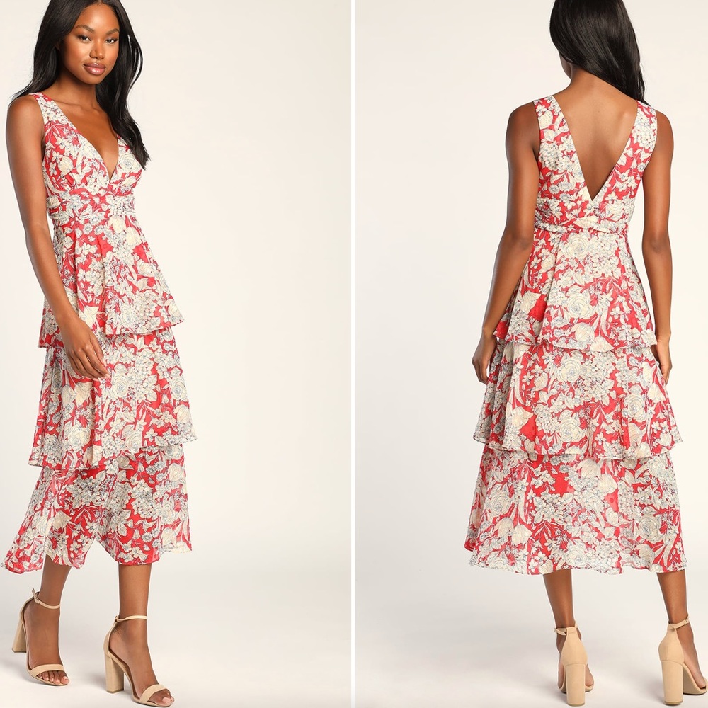 Lulu’s Floral Tiered Dress